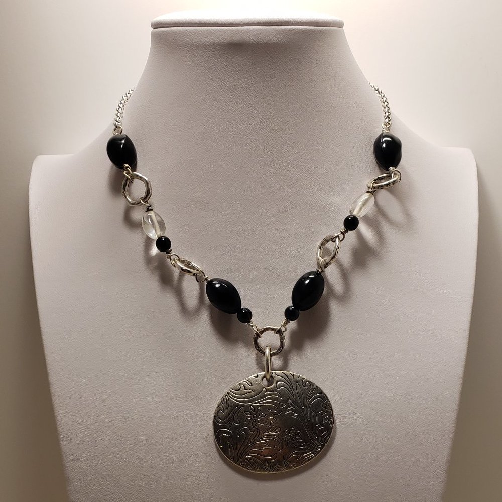 Lia Sophia oval pendant necklace.